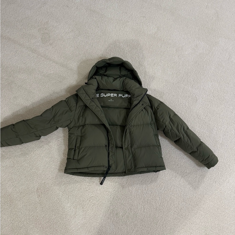 Aritzia Olive Super Puff Jacket
